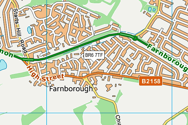 BR6 7TF map - OS VectorMap District (Ordnance Survey)