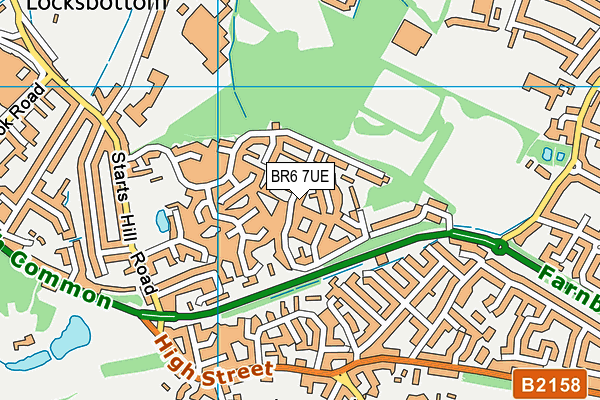 BR6 7UE map - OS VectorMap District (Ordnance Survey)
