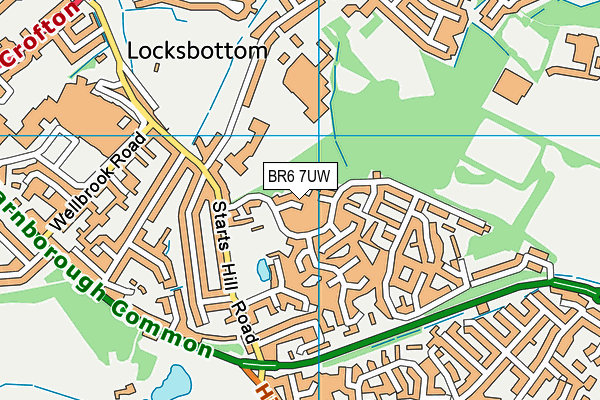 BR6 7UW map - OS VectorMap District (Ordnance Survey)
