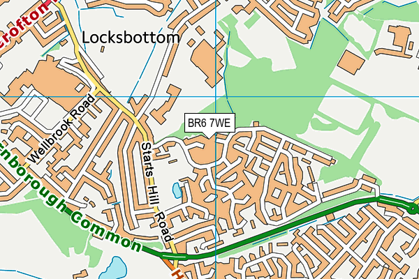 BR6 7WE map - OS VectorMap District (Ordnance Survey)