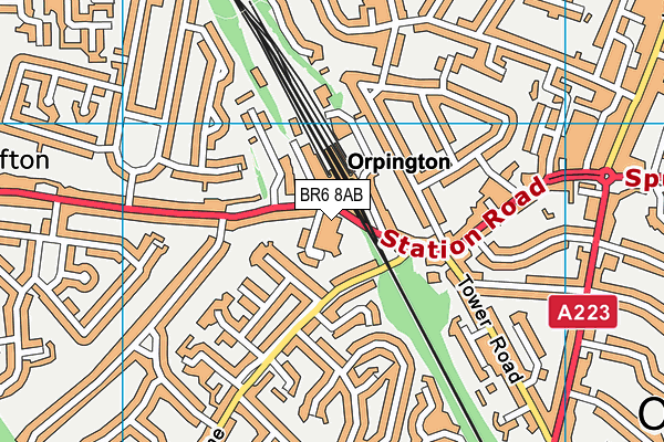 BR6 8AB map - OS VectorMap District (Ordnance Survey)