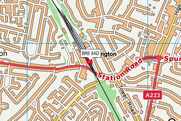 BR6 8AD map - OS VectorMap District (Ordnance Survey)