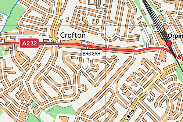 BR6 8AH map - OS VectorMap District (Ordnance Survey)