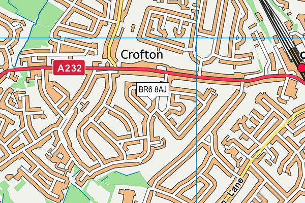 BR6 8AJ map - OS VectorMap District (Ordnance Survey)