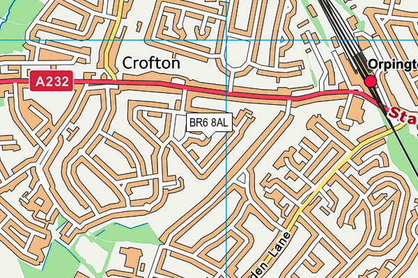 BR6 8AL map - OS VectorMap District (Ordnance Survey)