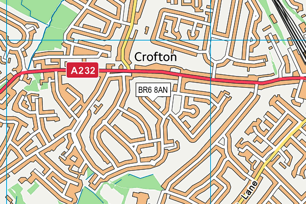 BR6 8AN map - OS VectorMap District (Ordnance Survey)