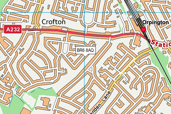 BR6 8AQ map - OS VectorMap District (Ordnance Survey)