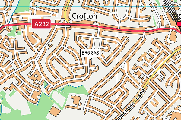 BR6 8AS map - OS VectorMap District (Ordnance Survey)