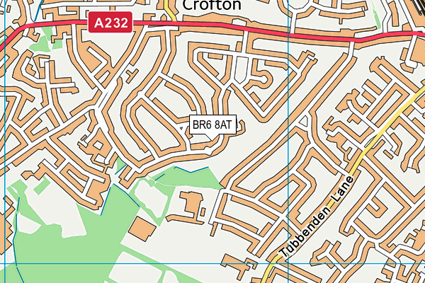 BR6 8AT map - OS VectorMap District (Ordnance Survey)