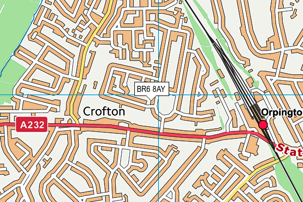 BR6 8AY map - OS VectorMap District (Ordnance Survey)