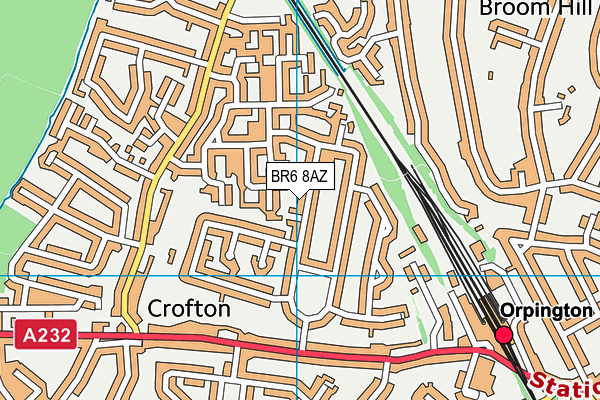 BR6 8AZ map - OS VectorMap District (Ordnance Survey)