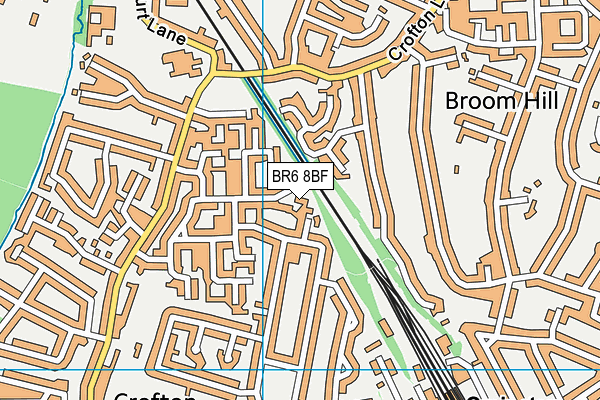 BR6 8BF map - OS VectorMap District (Ordnance Survey)