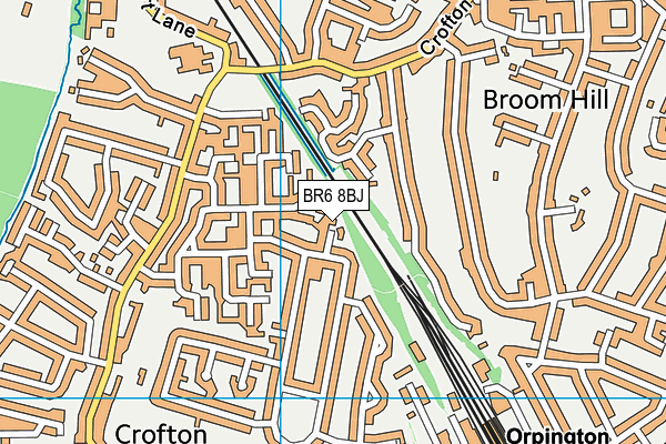 BR6 8BJ map - OS VectorMap District (Ordnance Survey)