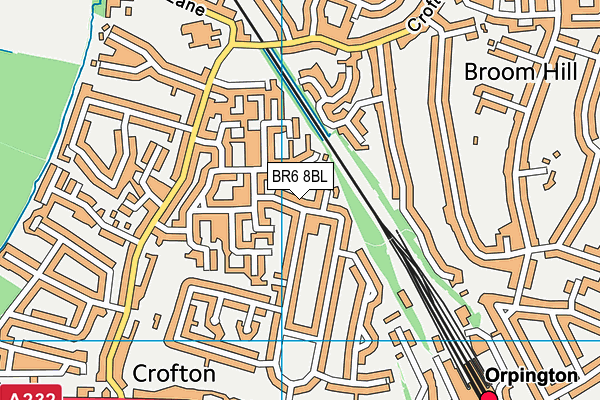 BR6 8BL map - OS VectorMap District (Ordnance Survey)