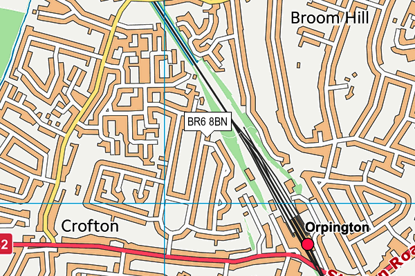 BR6 8BN map - OS VectorMap District (Ordnance Survey)