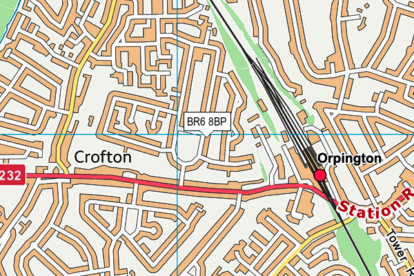 BR6 8BP map - OS VectorMap District (Ordnance Survey)