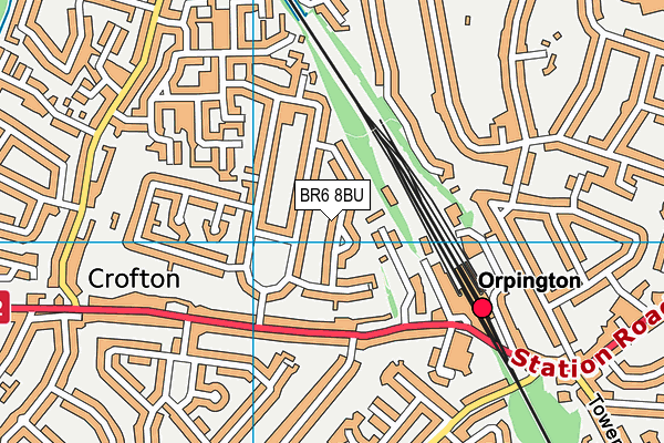 BR6 8BU map - OS VectorMap District (Ordnance Survey)