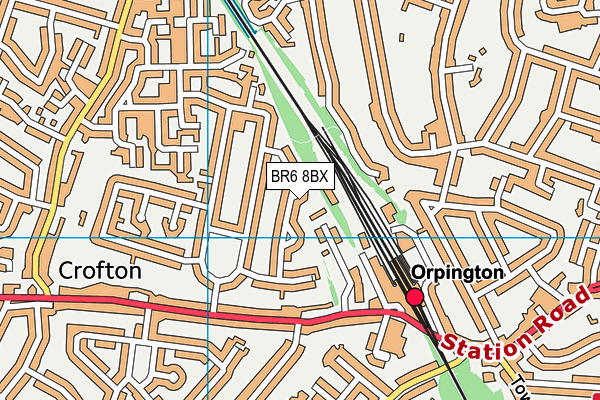 BR6 8BX map - OS VectorMap District (Ordnance Survey)