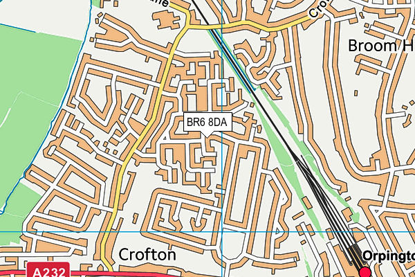 BR6 8DA map - OS VectorMap District (Ordnance Survey)