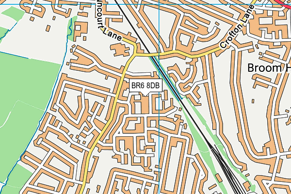BR6 8DB map - OS VectorMap District (Ordnance Survey)