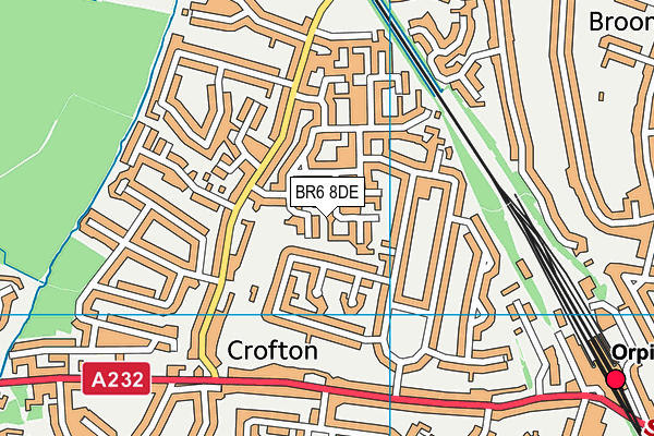 BR6 8DE map - OS VectorMap District (Ordnance Survey)