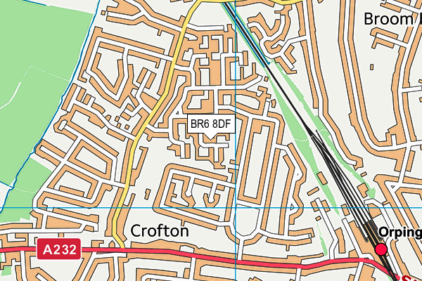 BR6 8DF map - OS VectorMap District (Ordnance Survey)