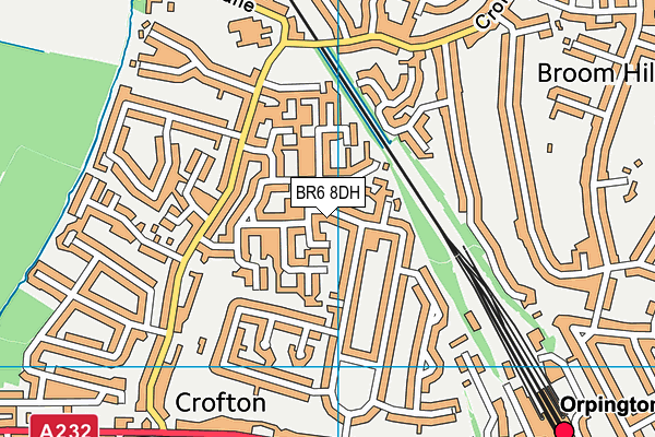 BR6 8DH map - OS VectorMap District (Ordnance Survey)