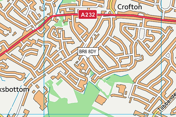 BR6 8DY map - OS VectorMap District (Ordnance Survey)