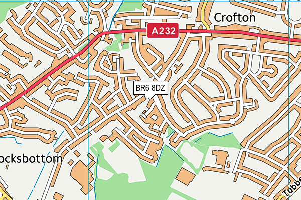 BR6 8DZ map - OS VectorMap District (Ordnance Survey)