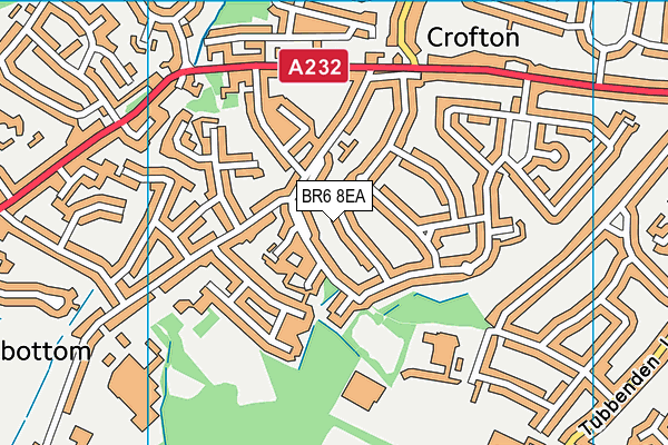 BR6 8EA map - OS VectorMap District (Ordnance Survey)