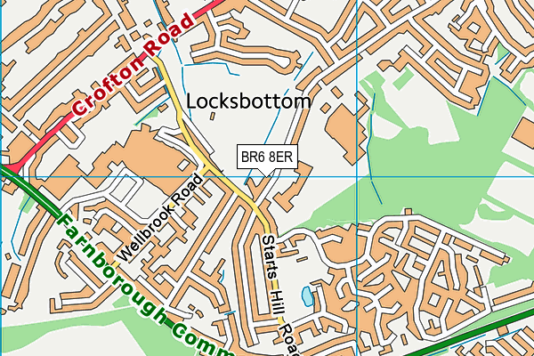 BR6 8ER map - OS VectorMap District (Ordnance Survey)