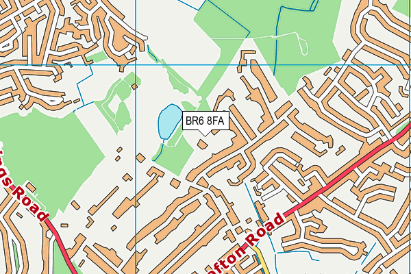 BR6 8FA map - OS VectorMap District (Ordnance Survey)