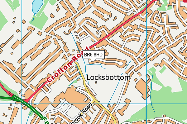 BR6 8HD map - OS VectorMap District (Ordnance Survey)