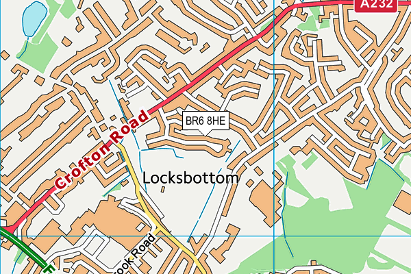 BR6 8HE map - OS VectorMap District (Ordnance Survey)