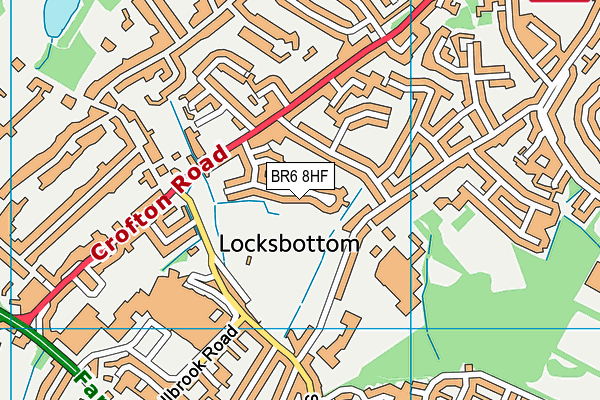 BR6 8HF map - OS VectorMap District (Ordnance Survey)