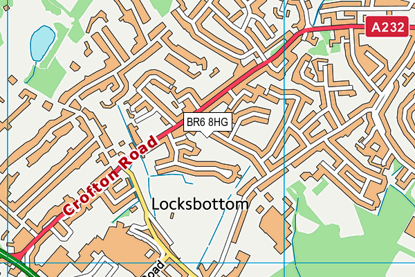 BR6 8HG map - OS VectorMap District (Ordnance Survey)