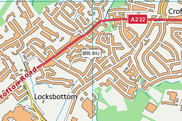 BR6 8HJ map - OS VectorMap District (Ordnance Survey)