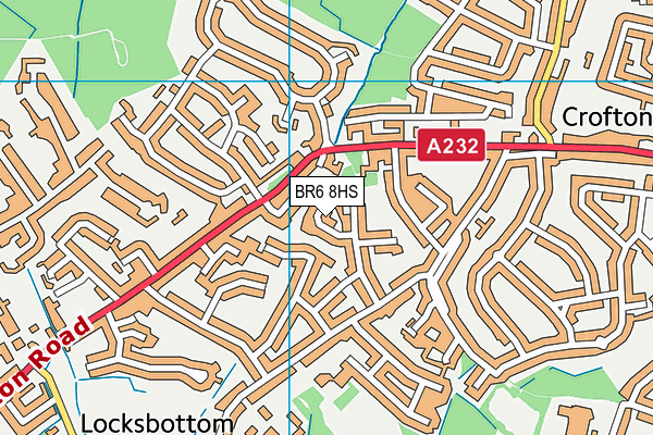 BR6 8HS map - OS VectorMap District (Ordnance Survey)