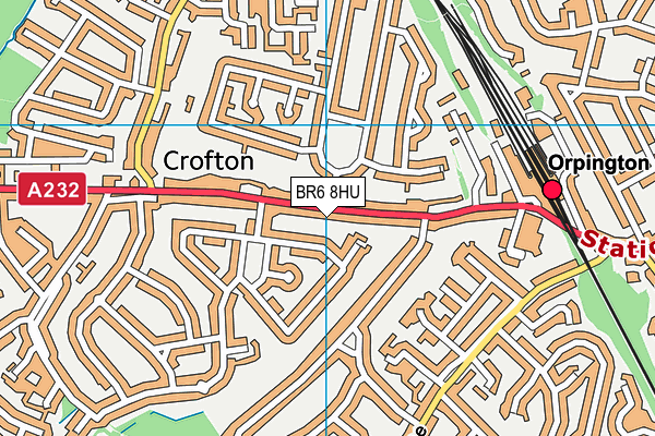 BR6 8HU map - OS VectorMap District (Ordnance Survey)