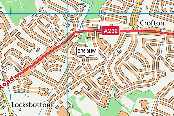 BR6 8HW map - OS VectorMap District (Ordnance Survey)