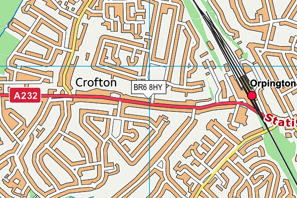 BR6 8HY map - OS VectorMap District (Ordnance Survey)