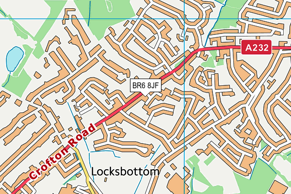 BR6 8JF map - OS VectorMap District (Ordnance Survey)