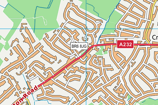 BR6 8JG map - OS VectorMap District (Ordnance Survey)