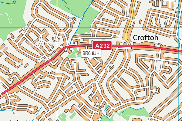 BR6 8JH map - OS VectorMap District (Ordnance Survey)