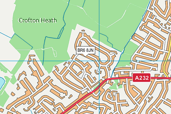 BR6 8JN map - OS VectorMap District (Ordnance Survey)