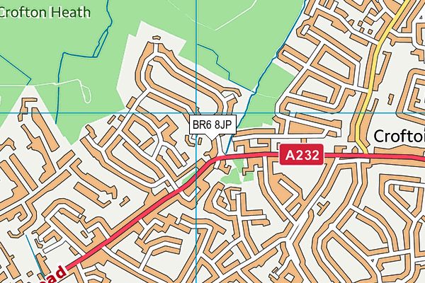 BR6 8JP map - OS VectorMap District (Ordnance Survey)