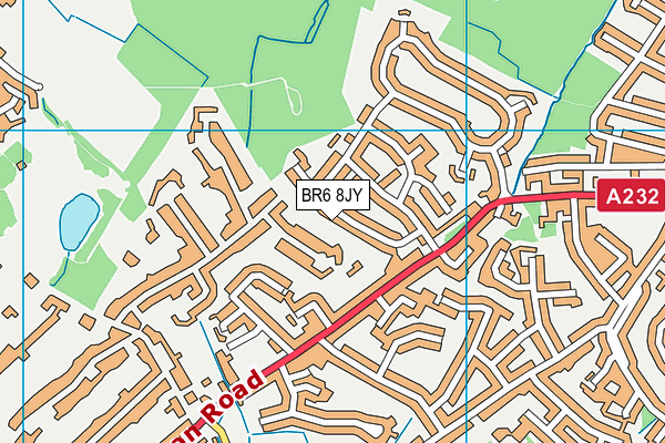 BR6 8JY map - OS VectorMap District (Ordnance Survey)