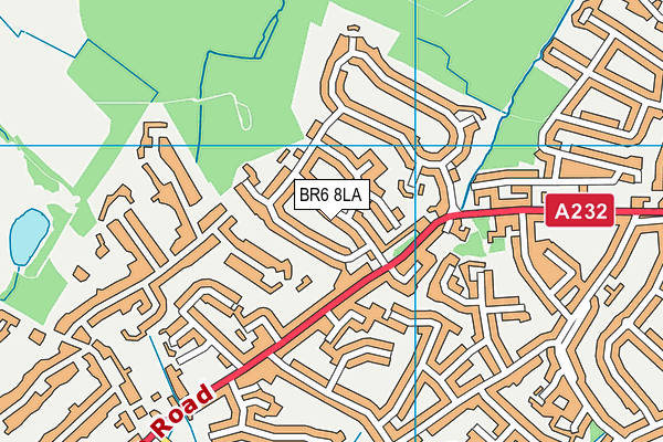 BR6 8LA map - OS VectorMap District (Ordnance Survey)