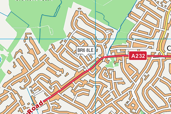 BR6 8LE map - OS VectorMap District (Ordnance Survey)