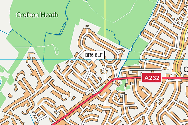 BR6 8LF map - OS VectorMap District (Ordnance Survey)